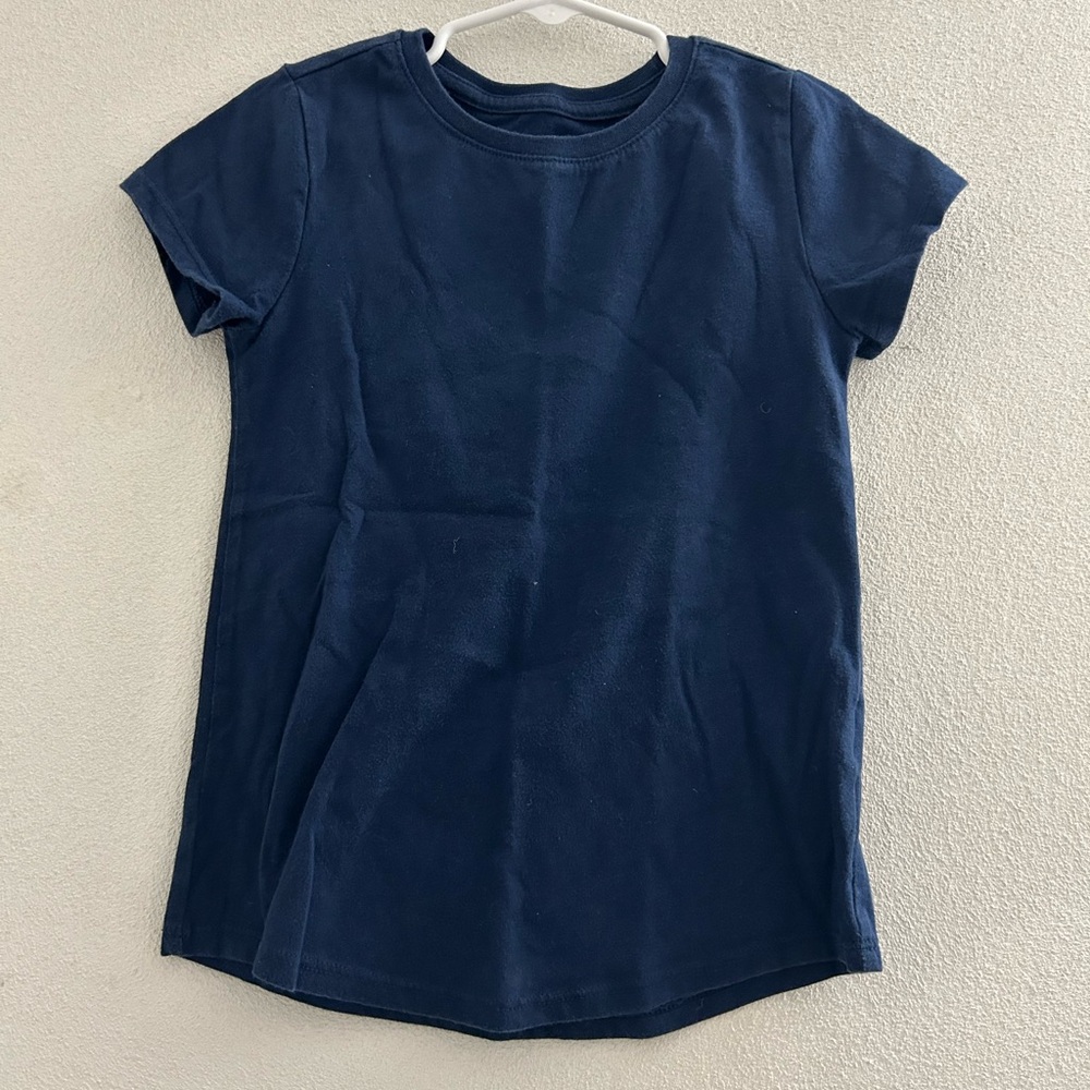 Navy Blue Kids T-Shirt basic Tee short sleeves. Size 6. Bundle for best price